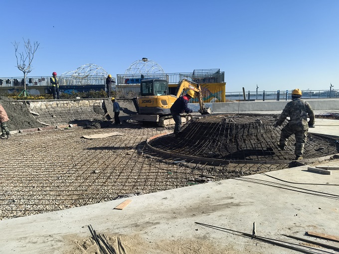 滑板公園施工現場